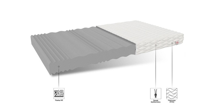 Materac LIVIA MAX PLUS 100x200 Mikrofibra