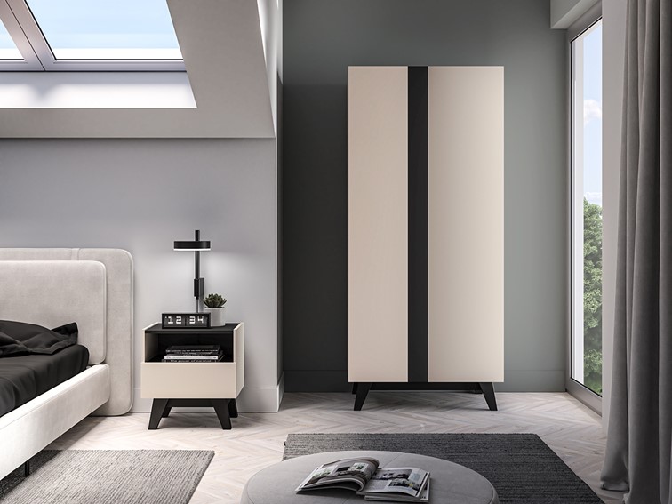 Szafa FRESHION 01 Cashmere/Czarny