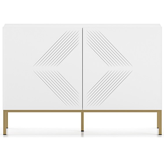 Komoda CLEARING 03 Biały alpejski/Podstawa Złoty