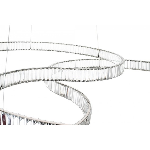 Lampa Wisząca WAVE 160A Srebrny/Transparentny