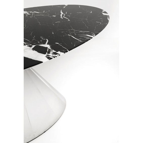 Stół Jadalniany MAMBO CHROME 200x100cm Czarny/Biały