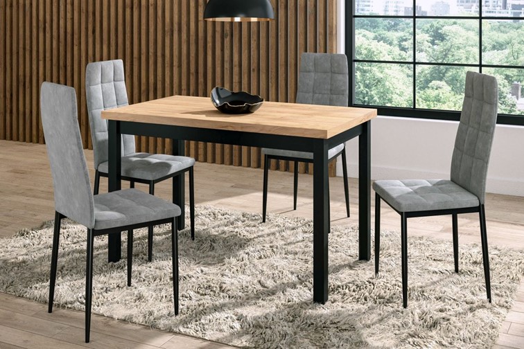 Stół ST23-FX 68x120 Dąb Złoty Craft/Czarny