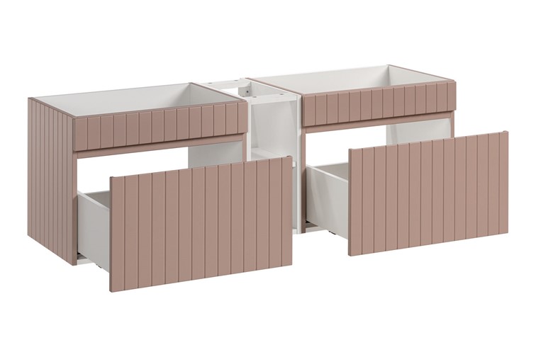 Zestaw ICR 81-01 140cm (2x Szafka + Regał) Różowy/Biały