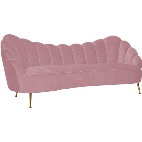 Sofa COSETTE PINK - Różowy/Złoty