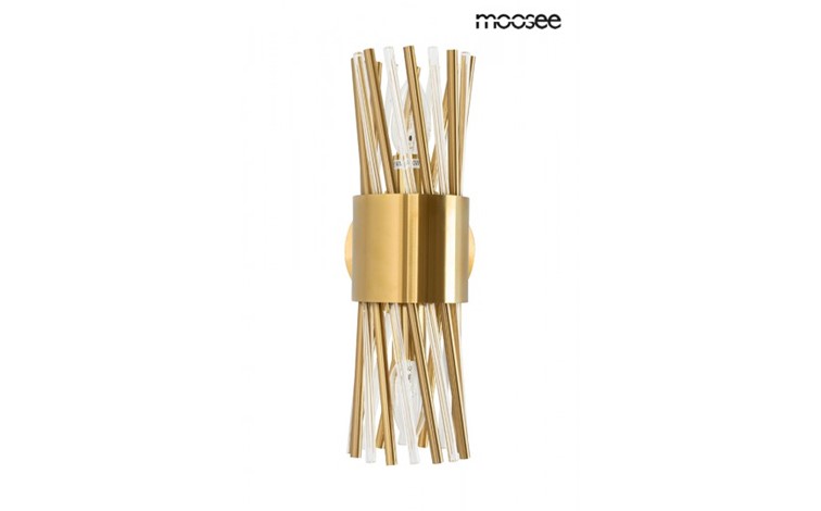 Lampa Ścienna LORENZO Złoty/Transparentny