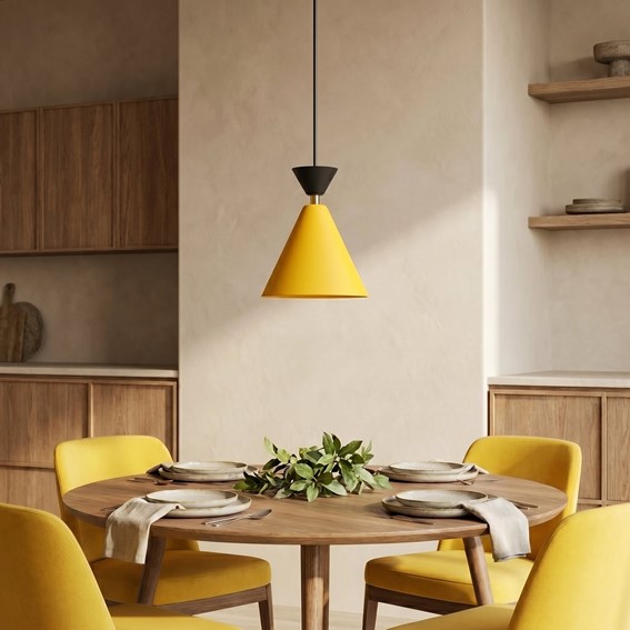 Lampa Wisząca KLEVER 1 Pomarańczowy/Czarny