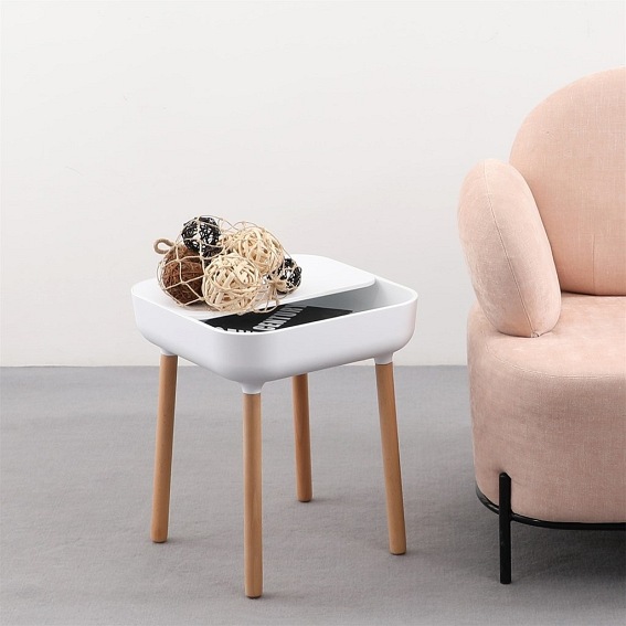 Stolik Bower 38x47 Biały