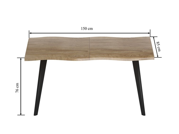 Stół Rozkładany ST13-FX (150-210)x85 Dąb Naturalny