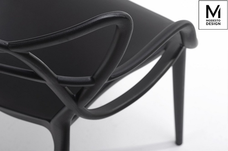 MODESTO krzesło HILO czarne - polipropylen