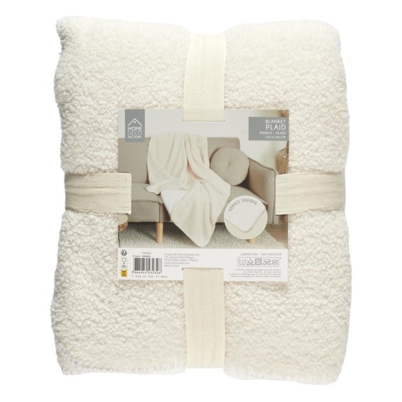 Pled SHERPA 120x150cm Ecru