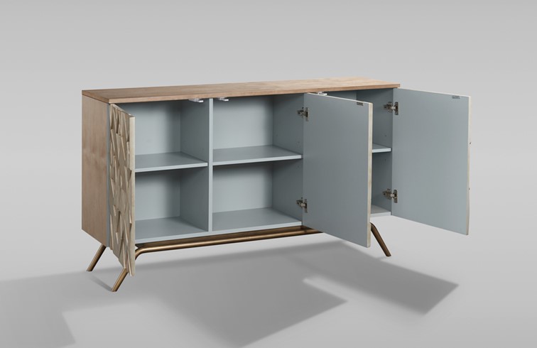 Komoda STILIG ST803 Złoty/Srebrny