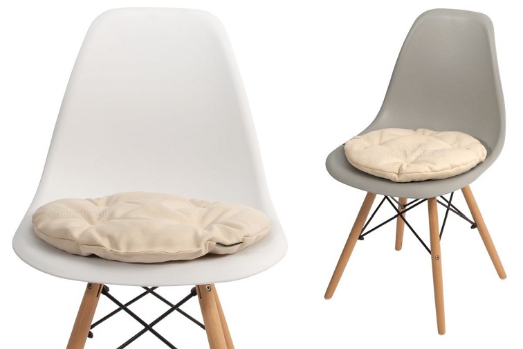 Okrągła Poduszka na Krzesło Ofelia 36cm Beżowy