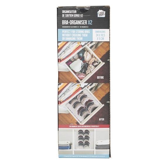 Zestaw 2 Organizerów na Biustonosze Szary