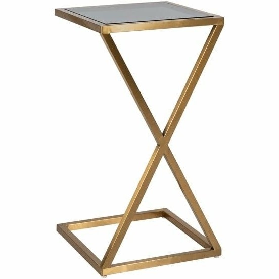 Stolik PARAMOUNT Złoty/Transparentny