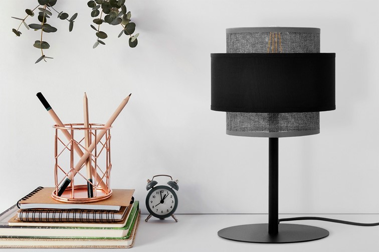 Lampa Stołowa ETELA K-5176 Czarny/Szary