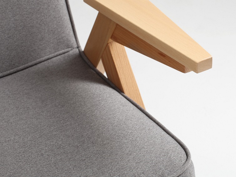 Fotel Vinc 66x69x74 Stalowy/Naturalny