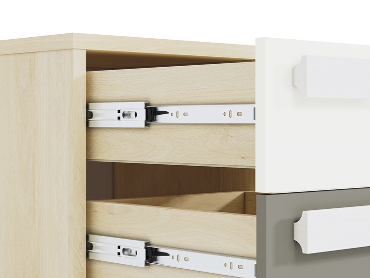 Szafka nocna DROP 13 Buk Fjord/Biały/Szary