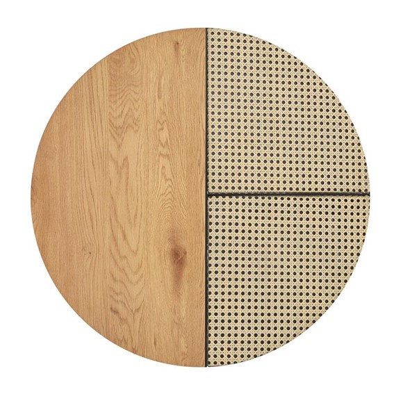 Zestaw 2 Ław GERMINA fi70/fi50 Czarny/Dąb Złoty