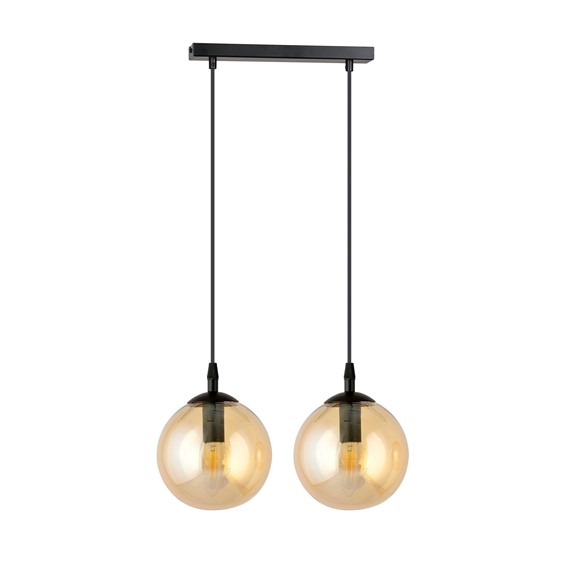 Lampa Wisząca COSMO 2 Czarny/Miodowy