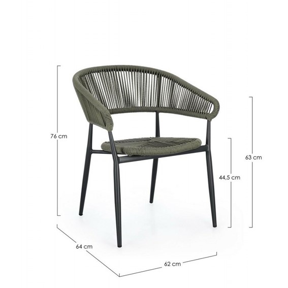 Krzesło Ogrodowe ALGAIDA Zielony