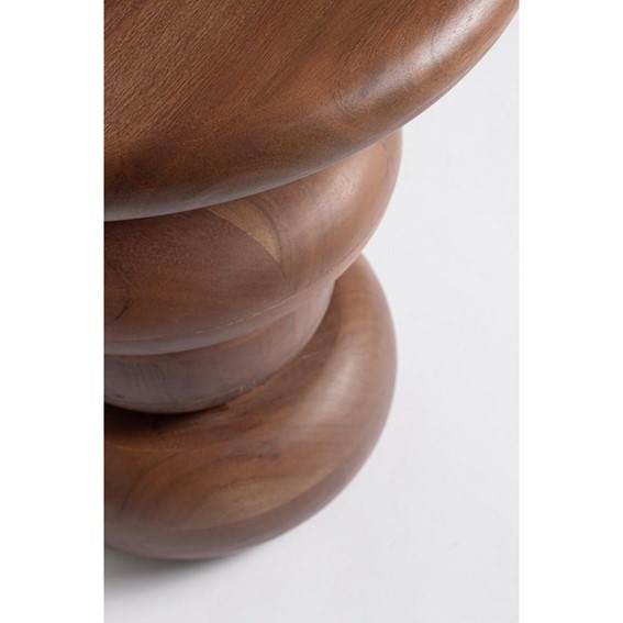 Stolik Kawowy LOPEZ Fi40cm Brązowy