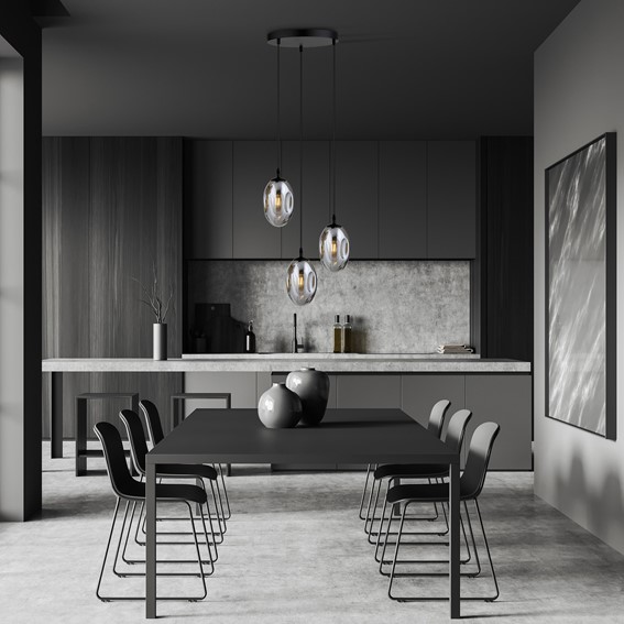 Lampa Wisząca ASTRAL 3 PREMIUM Czarny/Grafitowy