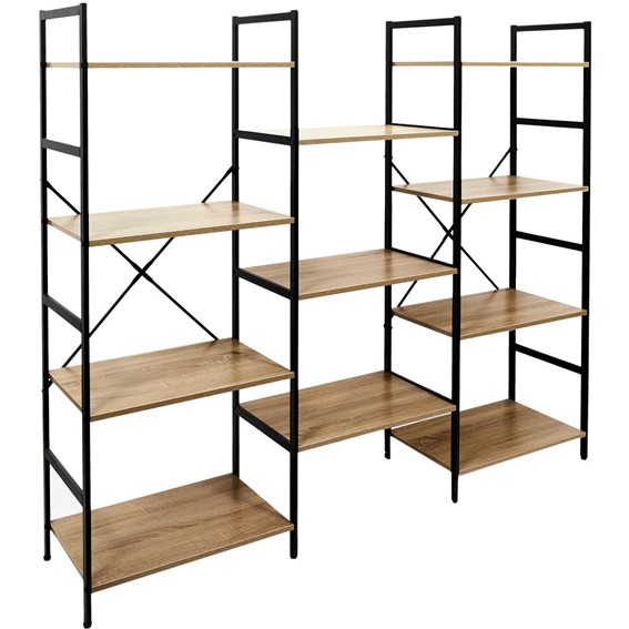 Regał BISTROT Czarny/Naturalny