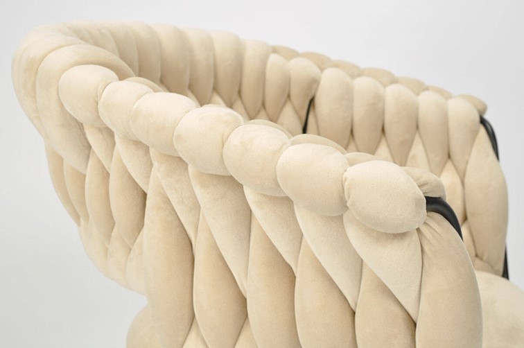 Krzesło IRIS LUX Czarny/Beżowy