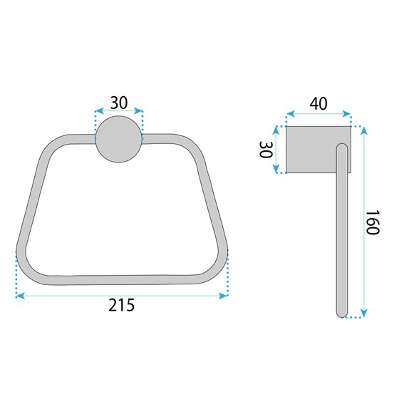 Wieszak Łazienkowy TOMI 5810 Nikiel Szczotkowany