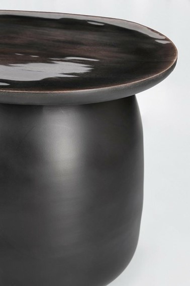 Stolik Kawowy ZAINAB Fi38cm Czarny