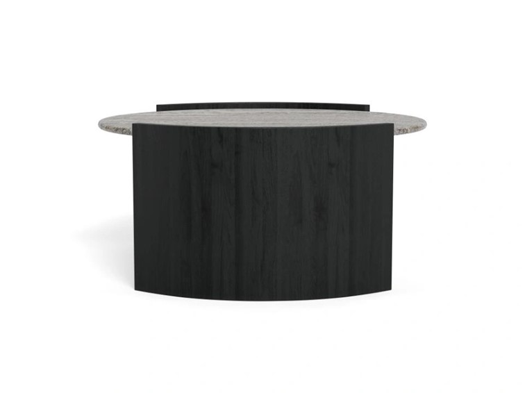 Stolik ZAFRA fi95 Marmur/Czarny