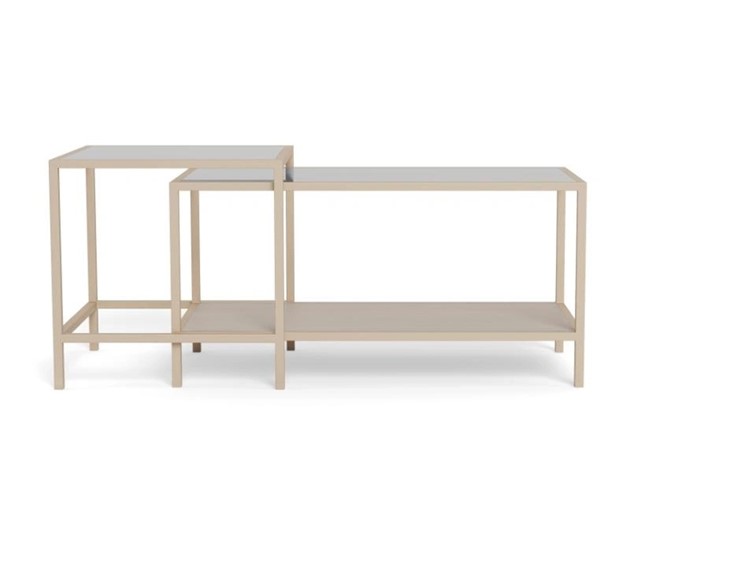 Zestaw 2 Stolików SEAFORD Szary