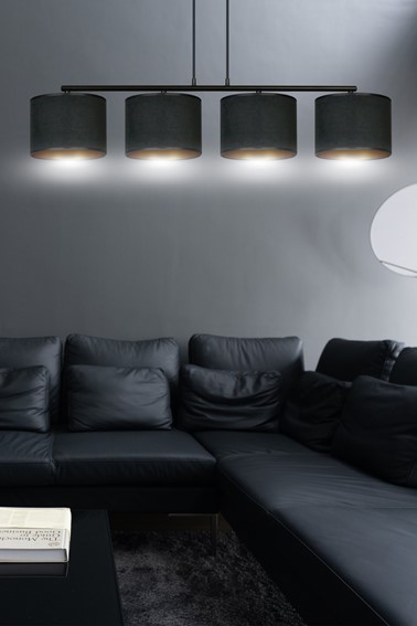 Lampa Wisząca HILDE 4 Czarny