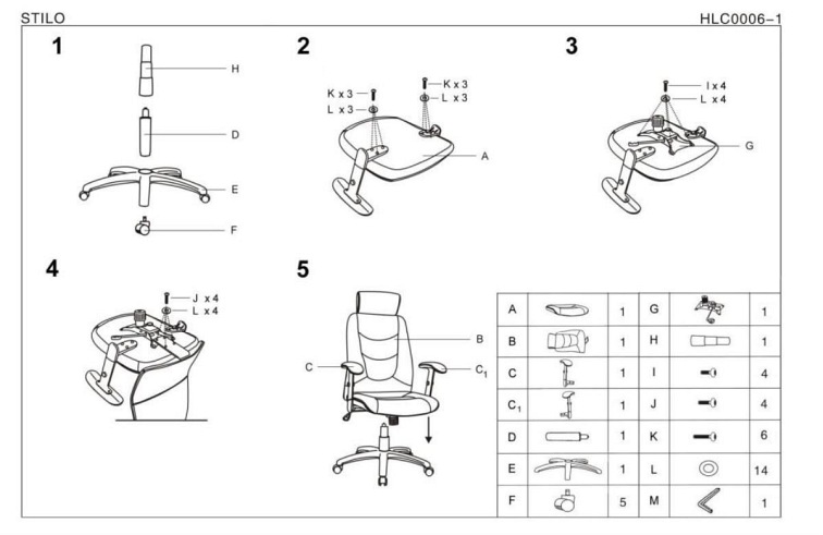 Fotel Obrotowy Gabinetowy STILO 2 Ciemny Popielaty