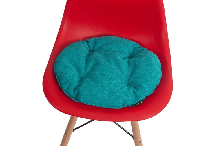 Okrągła Poduszka na Krzesło Ofelia 36cm Turkusowy