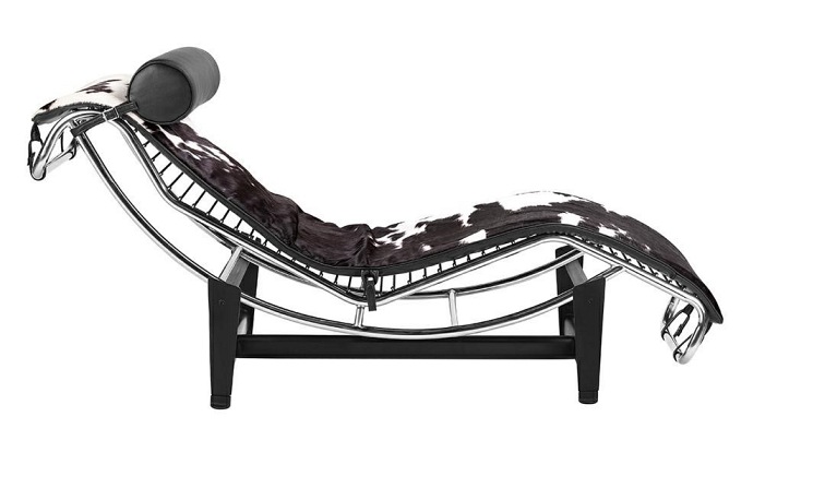 Leżanka DIVANO PONY Brązowo Biała Skóra Naturalna