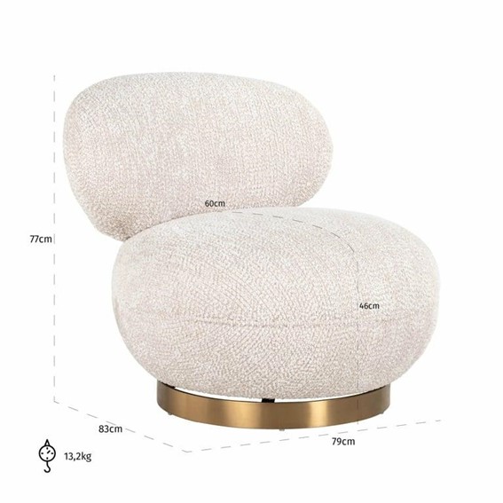 Fotel Obrotowy JACE Beżowy