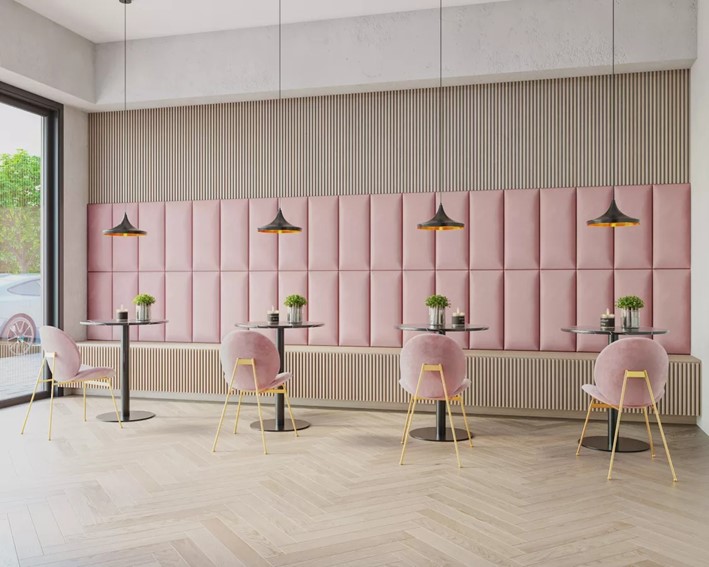 Panel Tapicerowany Ścienny TRINITY 70x30 Grafitowy