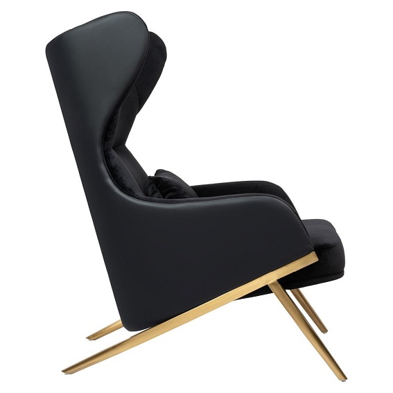 Fotel HAMPTON Velvet Czarny