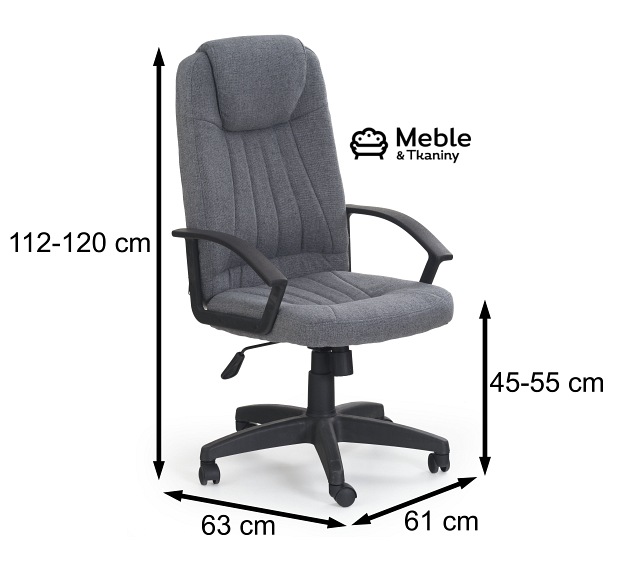 RINO fotel pracowniczy popiel