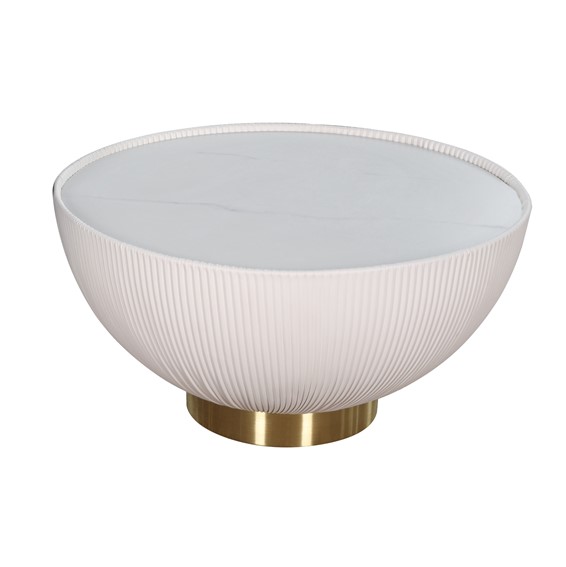 Stolik MODIG M68 fi70 Biały/Złoty