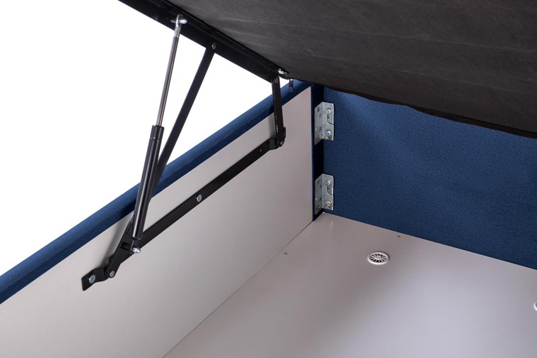 Łóżko Kontynentalne Tapicerowane ASENTO 160x200 Granatowy