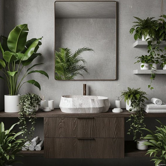 Umywalka Nablatowa ZOE ROCK Szary