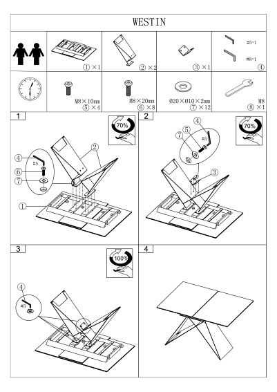 Stół WESTIN CERAMIC (160-240)x90 Czarny/Turkus