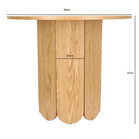 Stół PURO fi90cm Dąb Naturalny