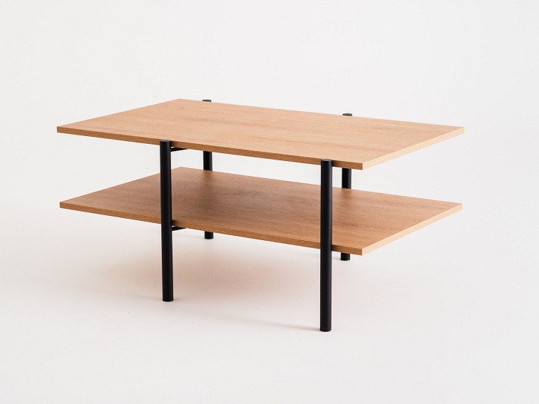 Stół  Kawowy Rave Basic 60x100 Dąb/Czarny