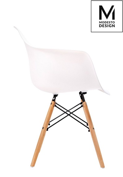 MODESTO fotel DAW DSW biały - polipropylen
