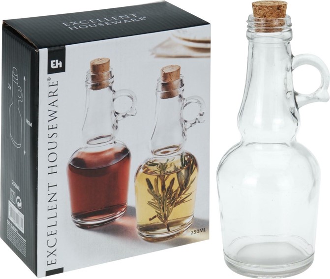 Zestaw do Oliwy i Octu z Korkiem Szklany