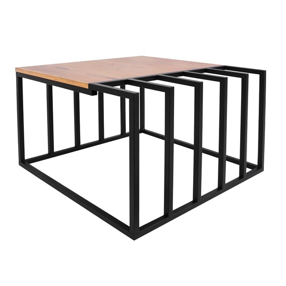 Stolik KAJA HOME KS-27 Czarny/Dąb