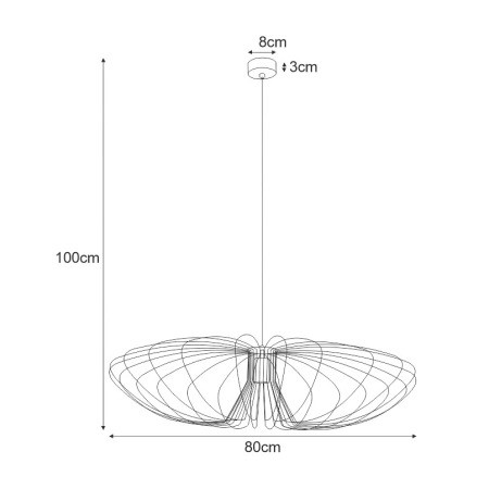 Lampa Wisząca TIZI K-3409 Czarny